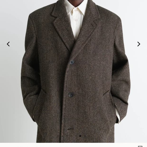 르메르25fw/해리스 트위드 채스터필드 코트