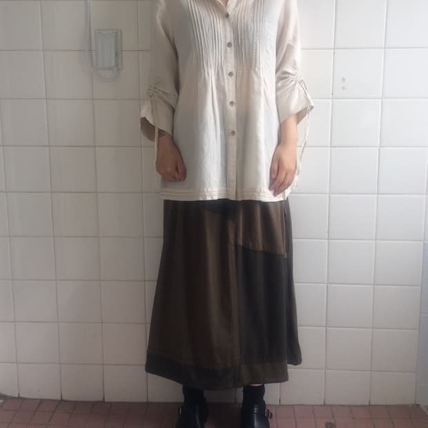 Shirring point blouse