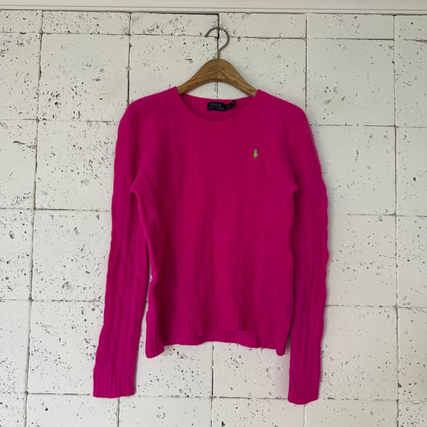 우먼M 폴로 랄프로렌 캐시미어 혼방 니트