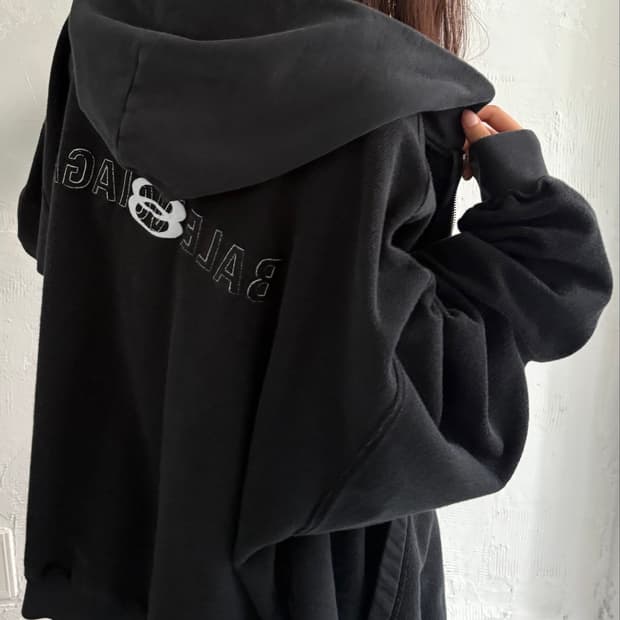 Balenciaga 발렌시아가 인사이드 아웃 백로고 후드집업
