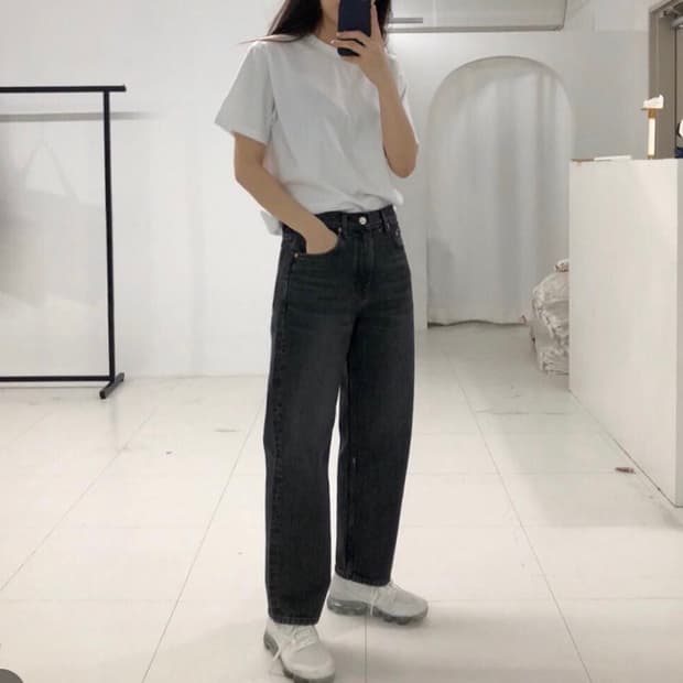 regular fit jeans 레귤러 핏 흑청 데님 청바지 바지