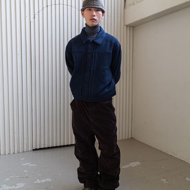 카락터 Weave trucker jacket / Navy