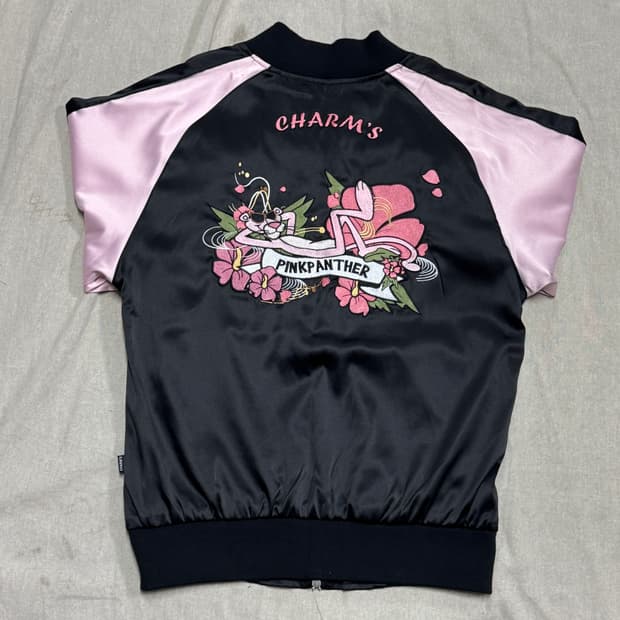 참스 핑크팬더 자수 스카잔 100~