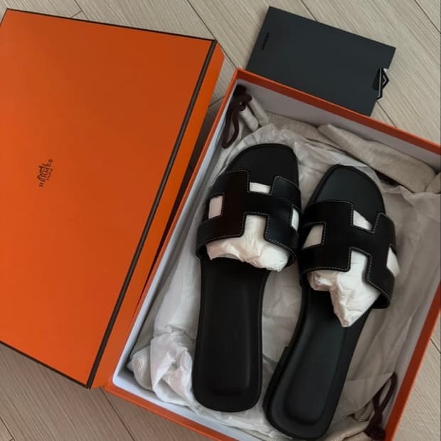 에르메스 오란샌들 블랙 37.5