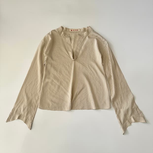 마르니 marni 실크 블라우스