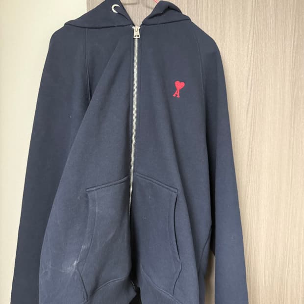 아미 후드집업 네이비