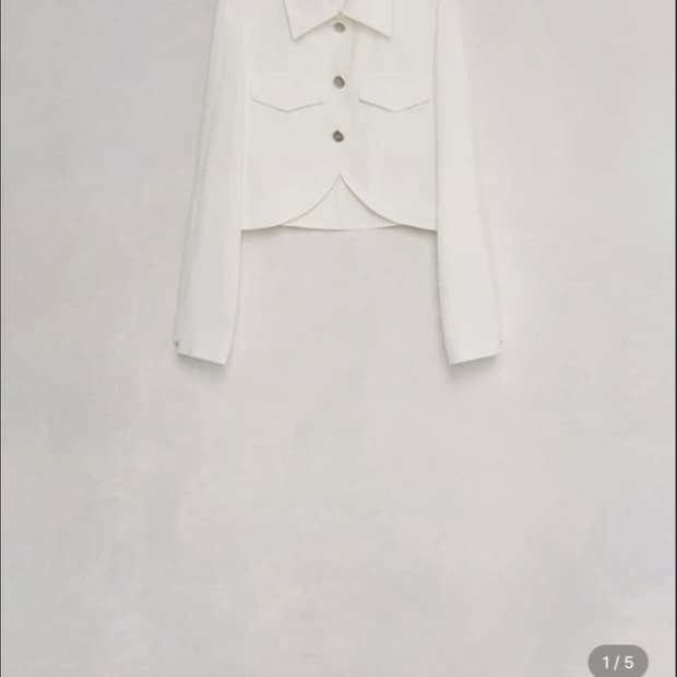 더일마 THEILMA 25SS 린 솔리드 크롭 자켓 화이트