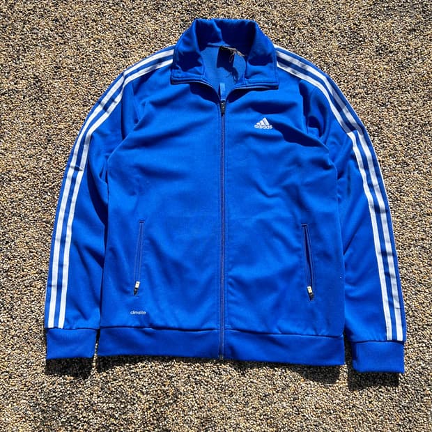 아디다스(ADIDAS) 삼선 블루 트랙탑 져지