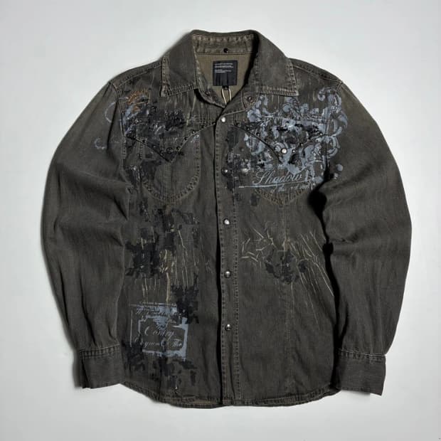 Splendid Satisfaction 페인팅 데님 셔츠 R2760