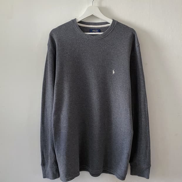 폴로 랄프로렌 와플 긴팔 티셔츠