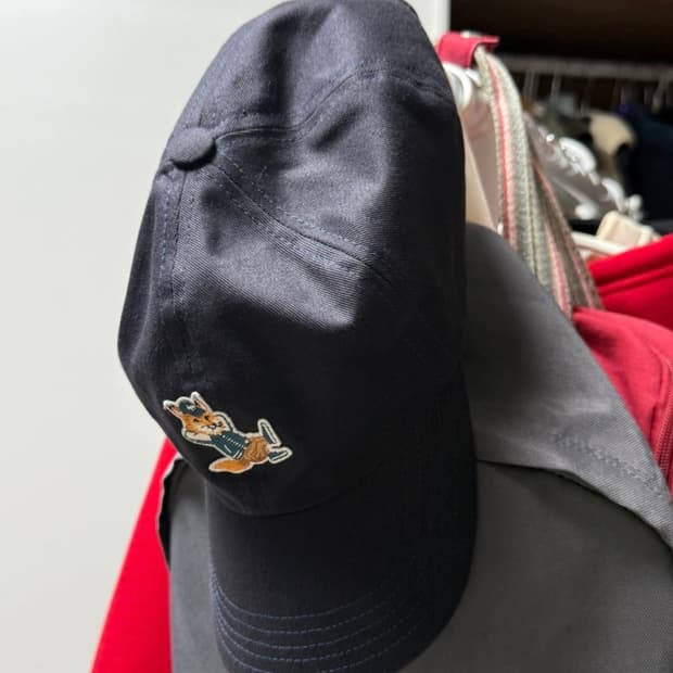 메종키츠네 드레스업 볼캡 네이비 Maison Kitsune Dressed