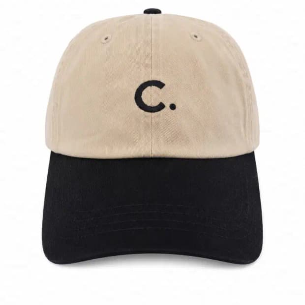 클로브 C 로고 볼캡 아이보리/블랙