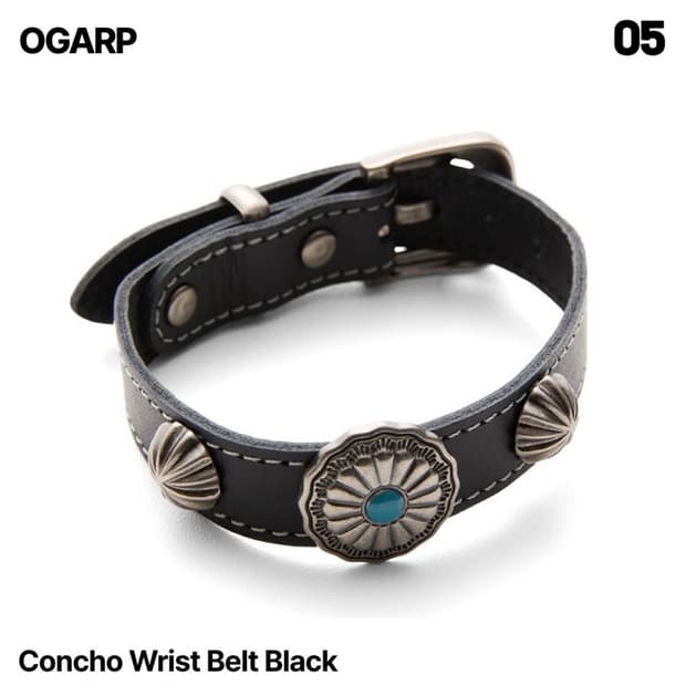 Concho Wrist Belt Black