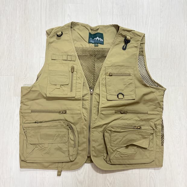 (새상품) 피싱 베스트 카키 