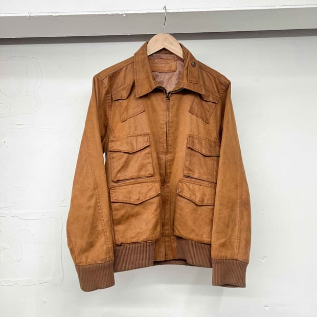 빈티지 멀티포켓 코튼 봄버