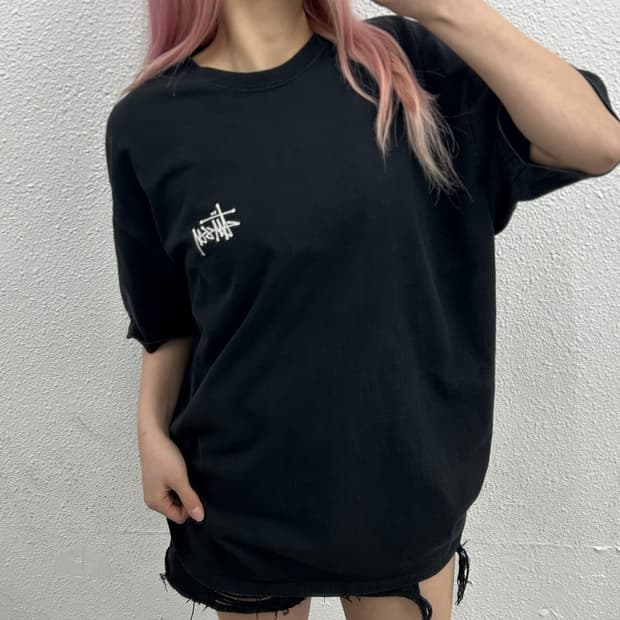 스투시 블랙 반팔 XL