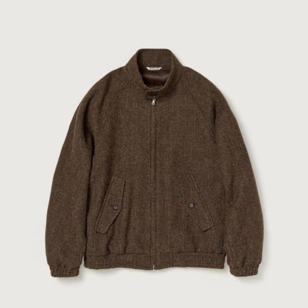 3) auralee lama shetland wool blouson