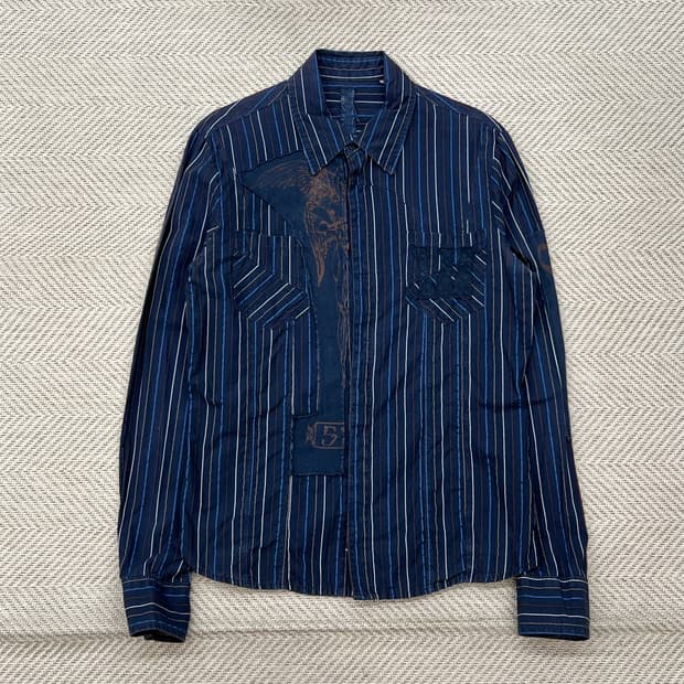 빈티지 스트라이프 웨스턴셔츠 r2339