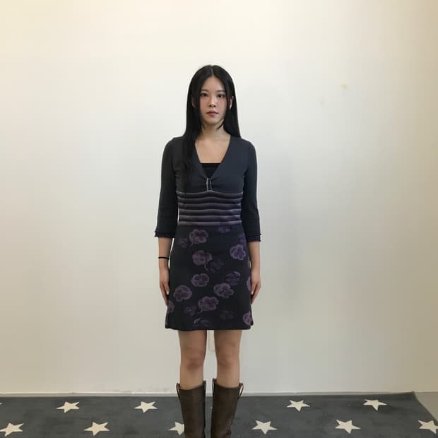 MISS SIXTY Floral Mohair Blend Dress