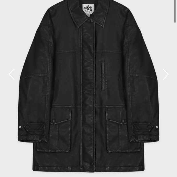 시눈 워싱 레더 하프 자켓