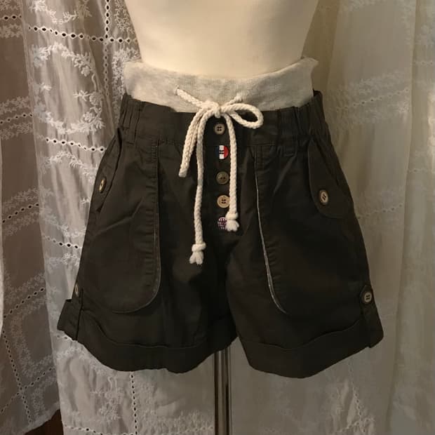 빈티지 레이어드 카고 롤업 팬츠