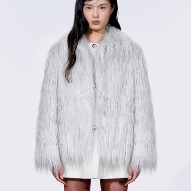 카일로 (kilo) 헤어리 퍼 자켓 (light gray)