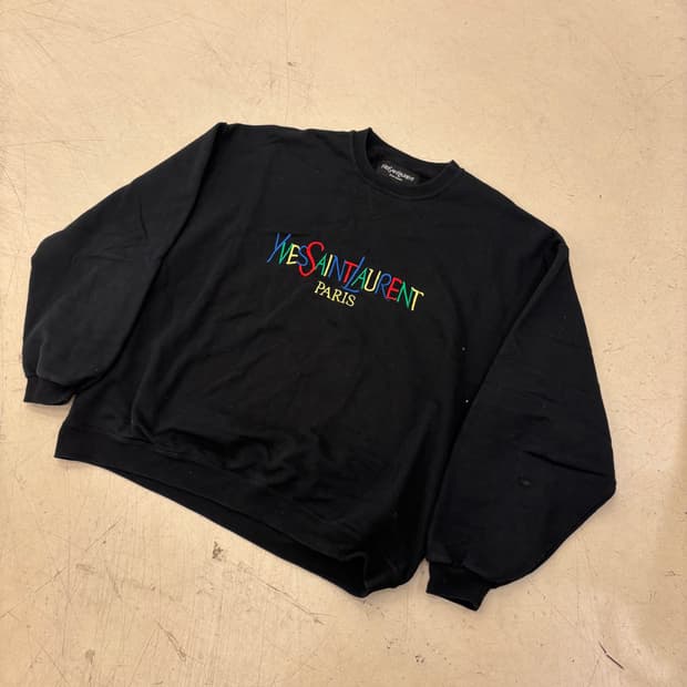 입생로랑 올드스쿨 컬러 빅로고 맨투맨