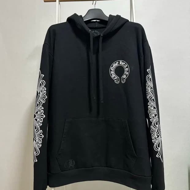 크롬하츠 플로랄 홀스슈 후드티 XL