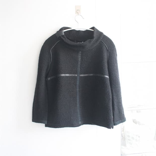 isabel marant leather lined wool knit 