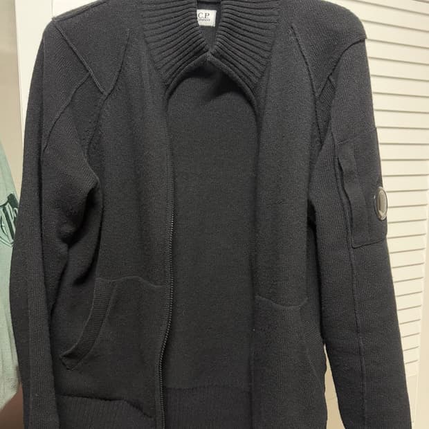 [새상품급/2XL] 정품 CP컴퍼니 램스울 니트 집업