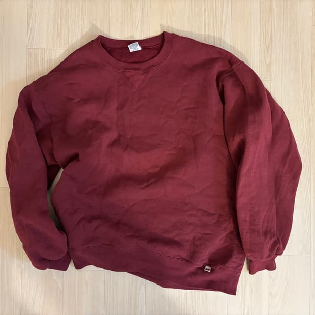90s russell sweatshirts usa 러셀 스웻 버건디