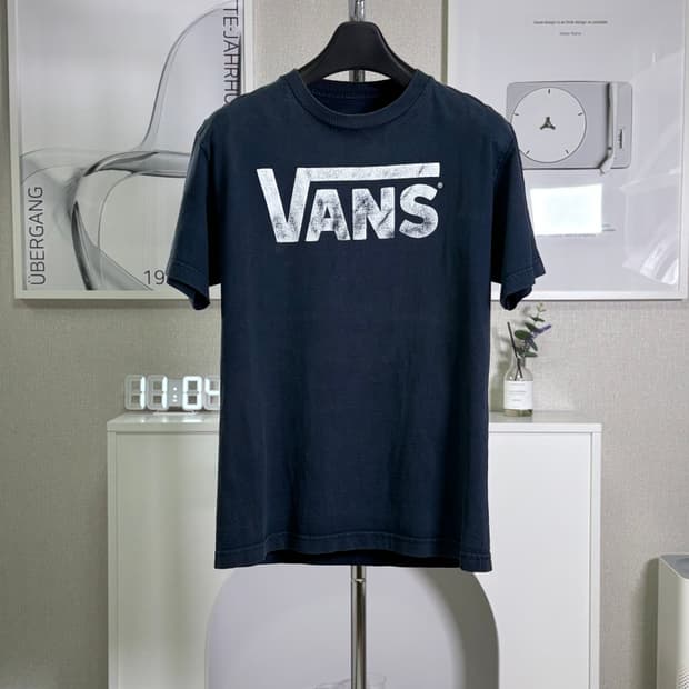 VANS 빈티지 프린팅 로고 티셔츠
