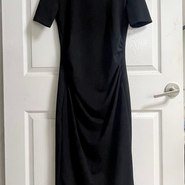 drape shoulder pad dress (woman L)
