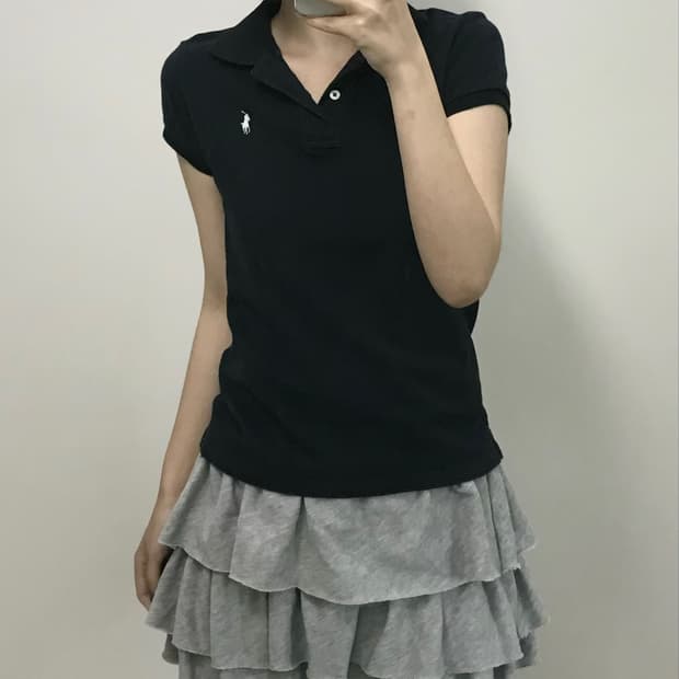 폴로 랄프로렌 블랙 PK 반팔 카라 티셔츠