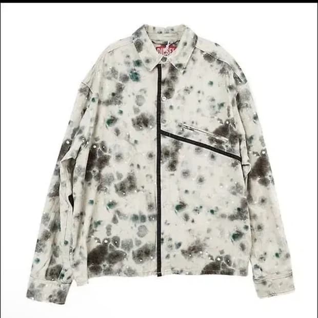 어콜드월ACW X 디젤 콜라보 태그사틴 프린트 트윌 오버셔츠자켓 L