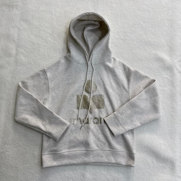 실측확인 빈티지 아이보리 후드티 0313T