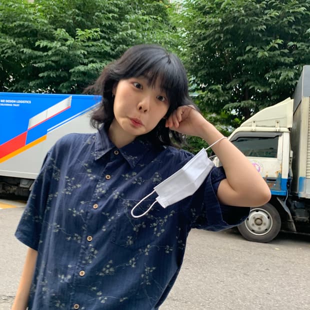 빈티지 하와이 반팔 셔츠