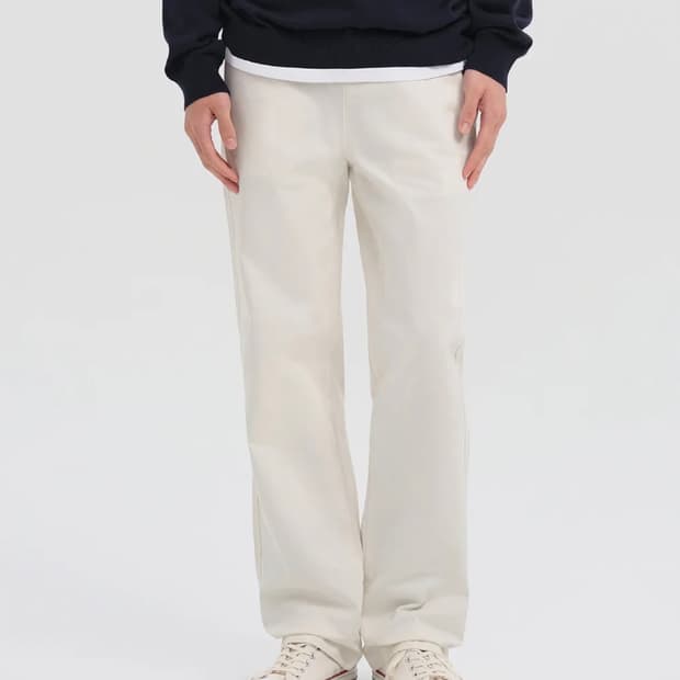 무탠다드 스트레이트 치노팬츠 크림
