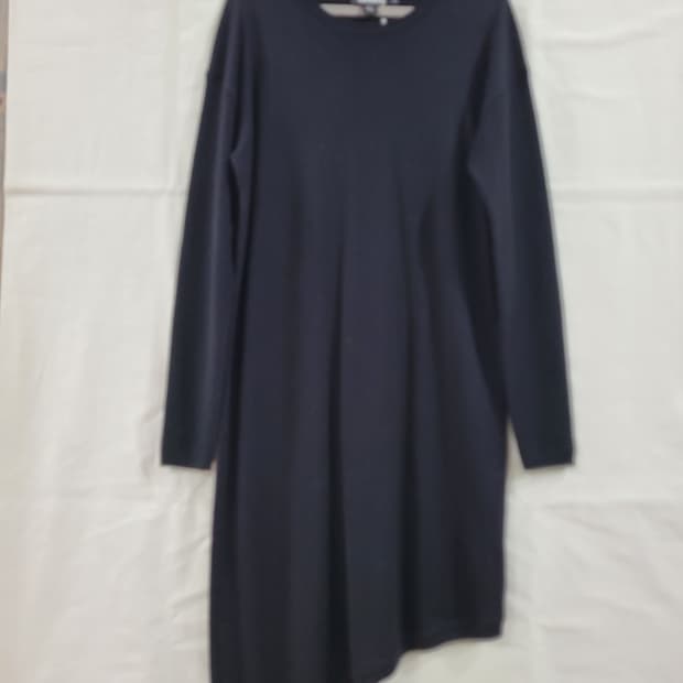 도나카란 DKNY 긴팔 니트 언발란스 미니 원피스 S