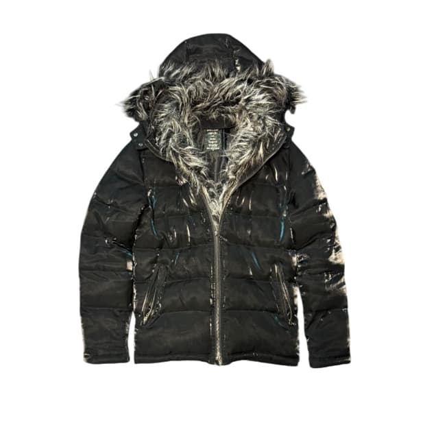 Midas Down Jacket Double Zip Glossy Blac