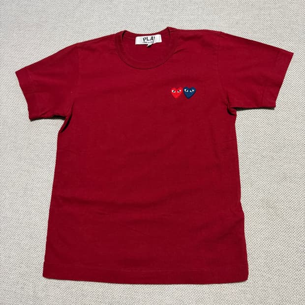 꼼데가르송 트윈 하트 반팔티