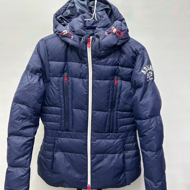 아디다스 여성 네이비 패딩 M