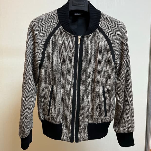 DKNY Herringbone wool blend jacket