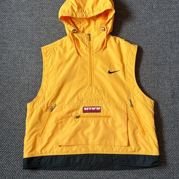 90s 나이키 스포츠 SKI 옐로우 아노락 베스트 (105-110)