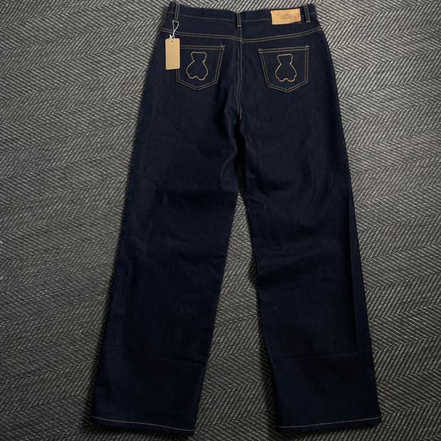 아코스튜디오 백 포켓 베어 스티치 생지 팬츠o 4613