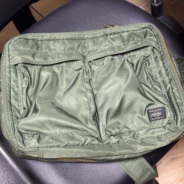 [정품] 요시다 포터 탱커 숄더백 L 세이지 그린