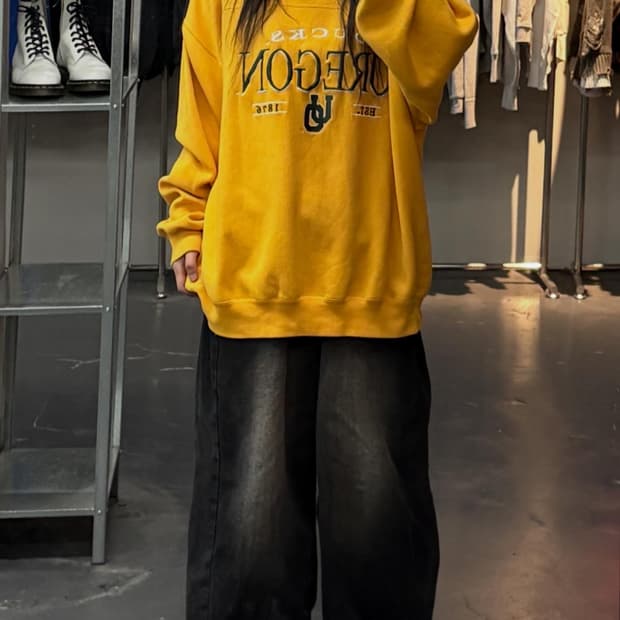 Lee 옐로우컬러 빈티지 맨투맨 스웻 셔츠 A3658