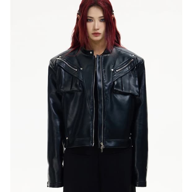 people style 가죽자켓