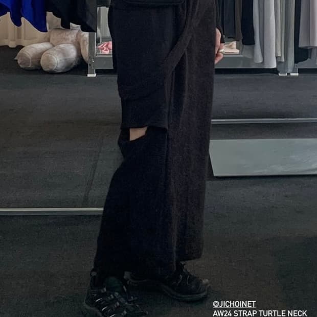 지초이 레이어드 롱스커트 니트 aw24 jichoi