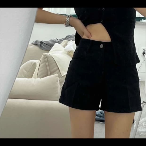 블랙 반바지 새상품